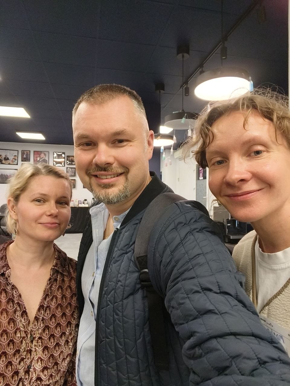 Toma, Andrew Tomin and Mariya after the AI for Managers workshop